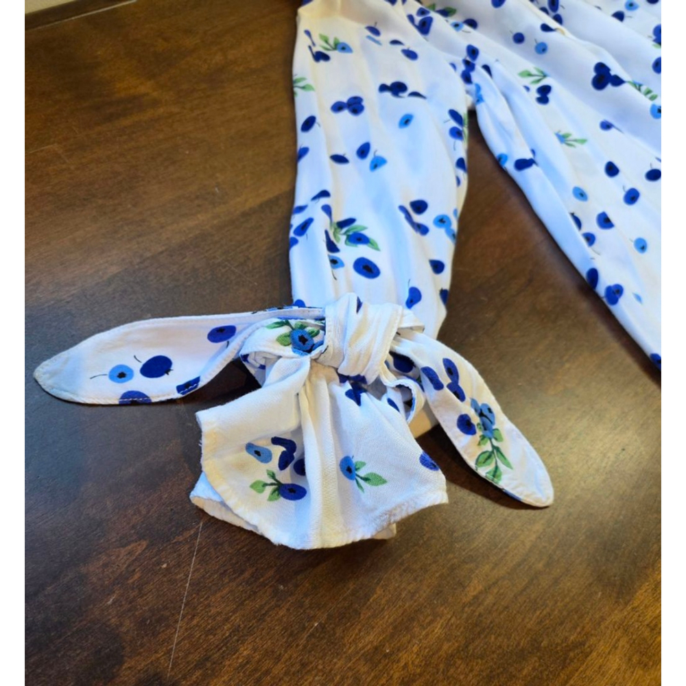 Women's Maeve by Anthropologie White Blue Blueberry Button Down Shirt Size 8 - Picture 10 of 13